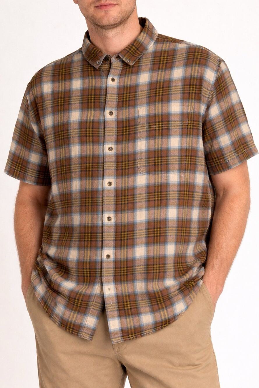 VTG Pendleton Short Sleeve Button Up Shirt Plaid Mens XXL Linen Rayon Gorpcore